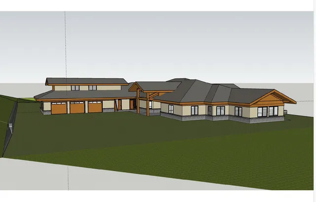 a view of a big yard with an outdoor seating