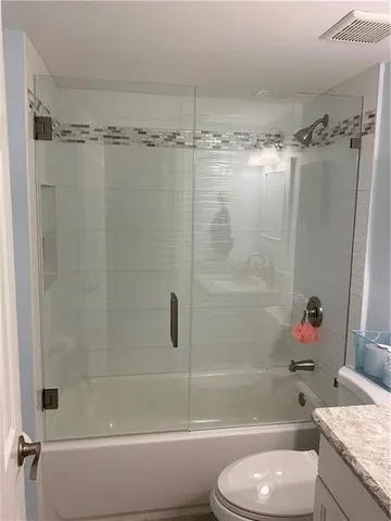 a view of a room with an empty space