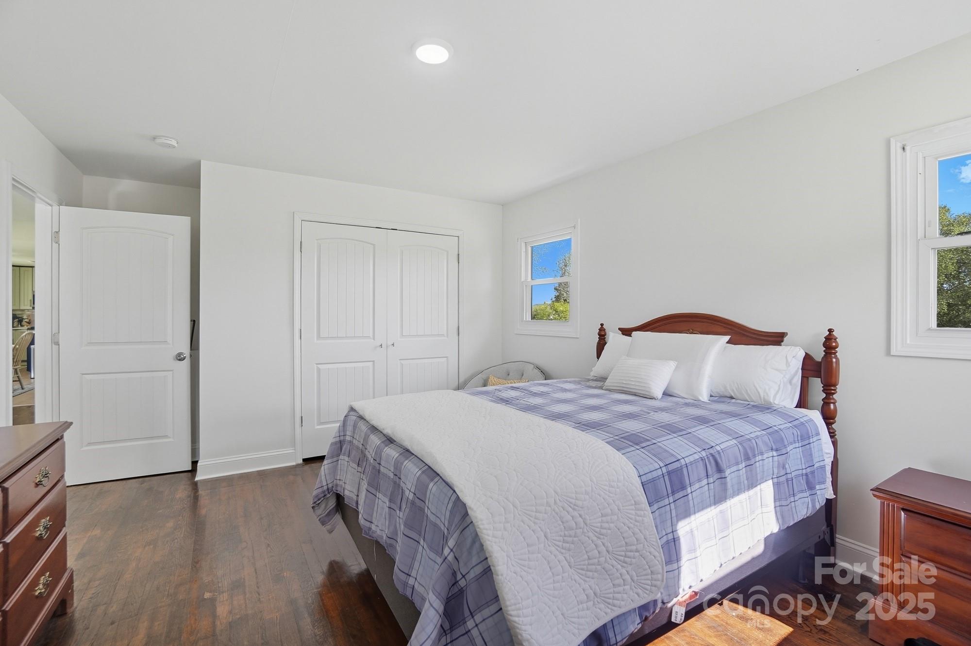 813 Bethlehem Road Kings Mountain, NC 28086 - Photo 26 of 39 a bedroom with a bed and wooden floor