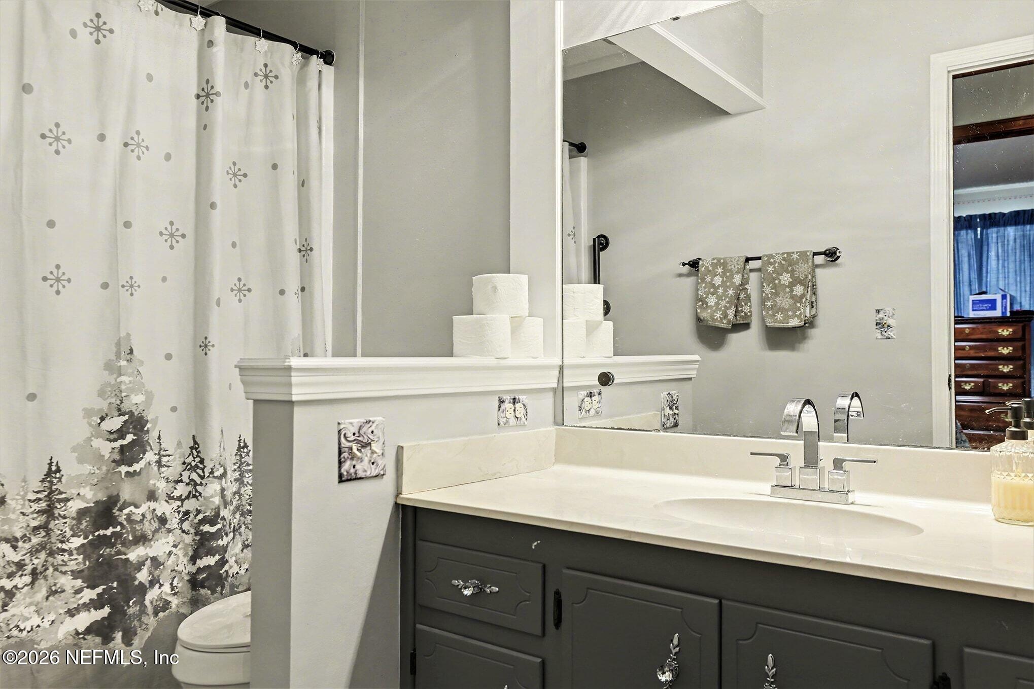 2551 Ridgecrest Avenue Orange Park, FL 32065 - Photo 17 of 28 a bathroom with a sink a toilet and shower