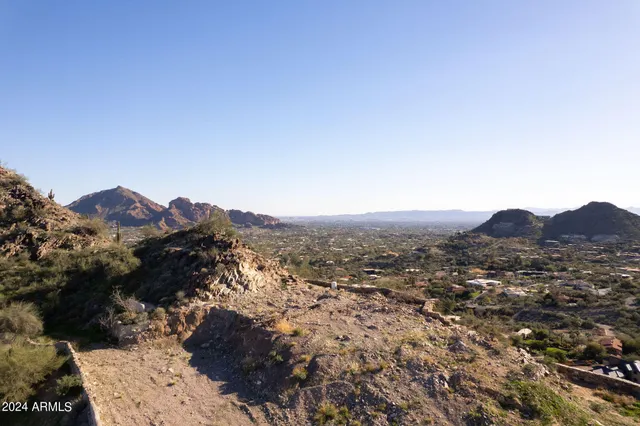 a view of city and mountain