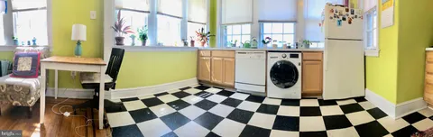 a black and white checkered floor