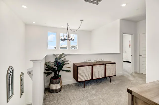 a balcony with furniture