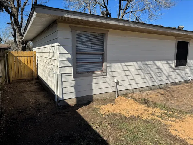 a backyard of a house