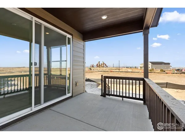 a balcony with city view