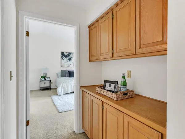 a room with a bed and a window