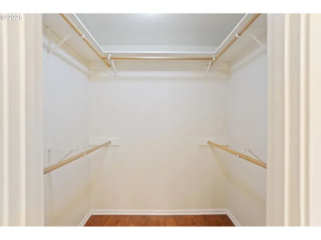 a view of small space with racks on the wall