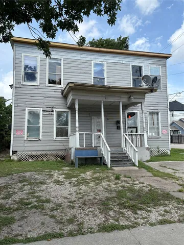 front view of a house with a porch