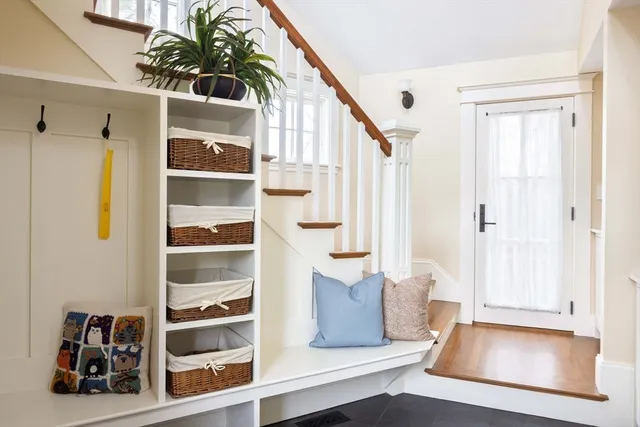 a view of front door with stairs