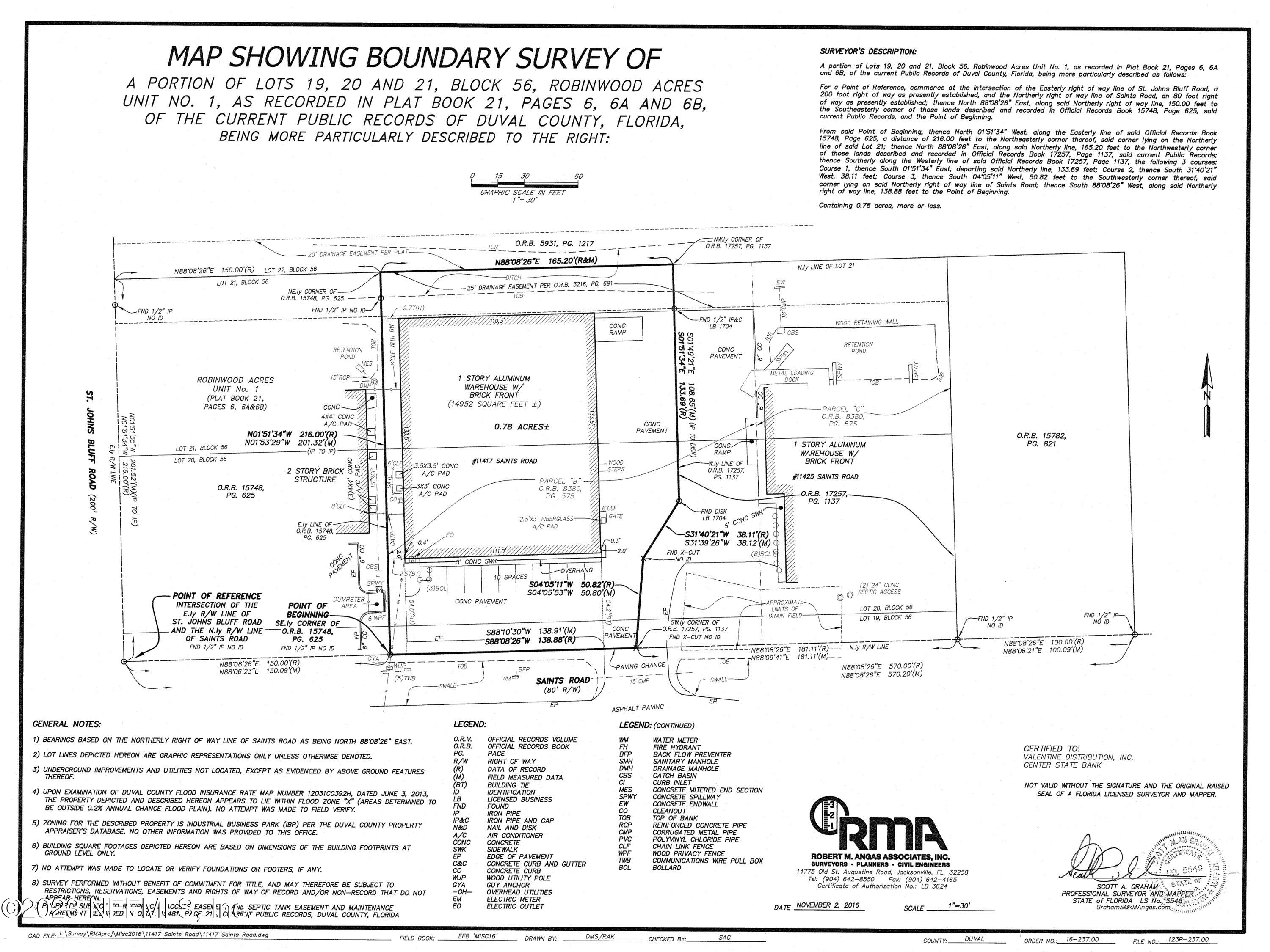 11417 Saints Road Jacksonville, FL 32246 - Photo 14 of 44 Survey - 11417 Saints Road (00092657xAF0