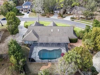 an aerial view of multiple house