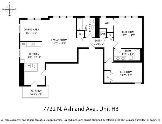 $2,350 | 7722 North Ashland Avenue, Unit H2, Chicago, IL 60626