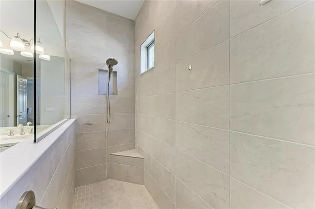 a view of a lake with a big yard