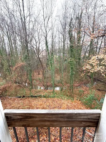 a view of a yard from a window