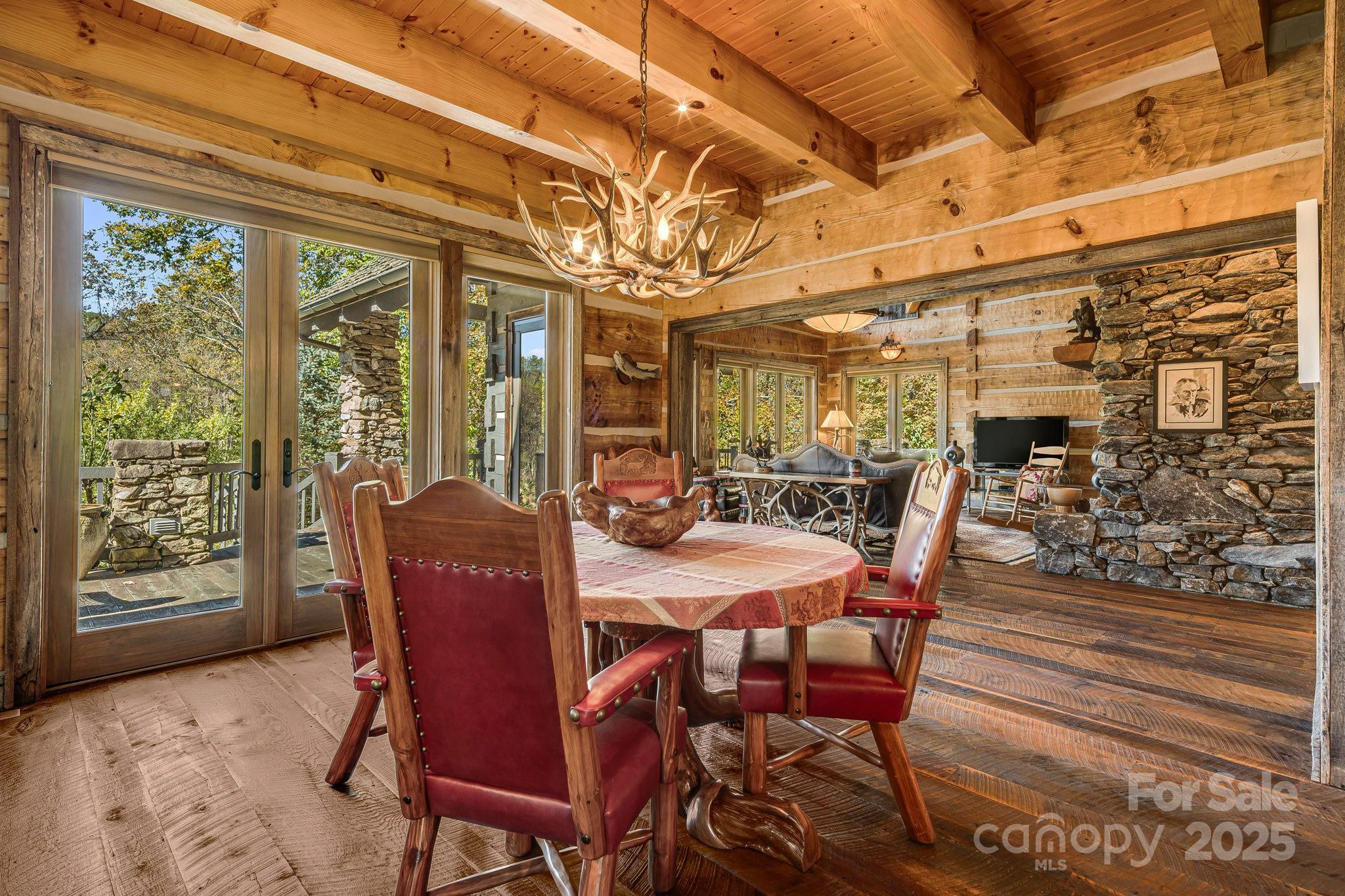 99 Thistle Ridge Canton, NC 28716 - Photo 13 of 48 a view of a dining room with furniture window and outside view