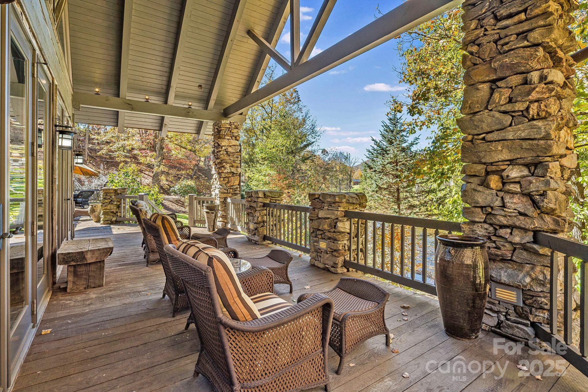 99 Thistle Ridge Canton, NC 28716 - Photo 35 of 48 a view of a balcony with furniture