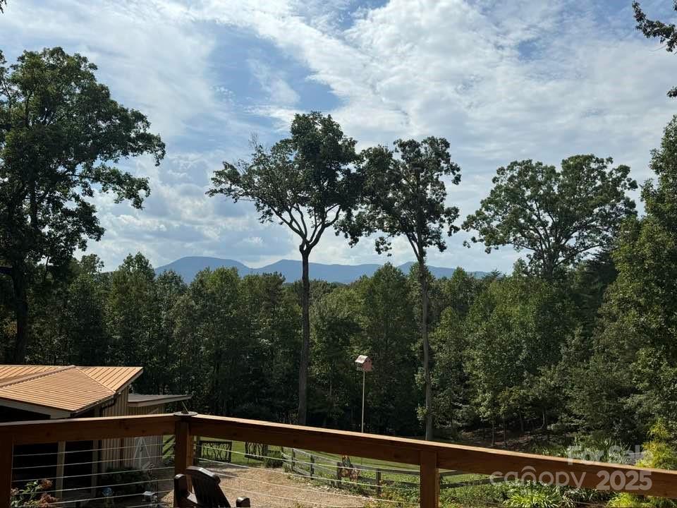 a view of city from the balcony