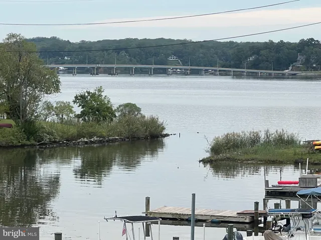 a view of a lake with a mountain