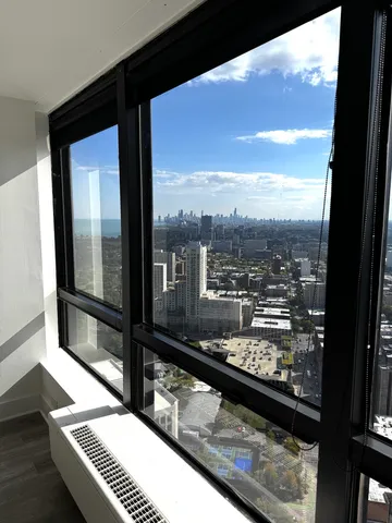 a city view from a balcony