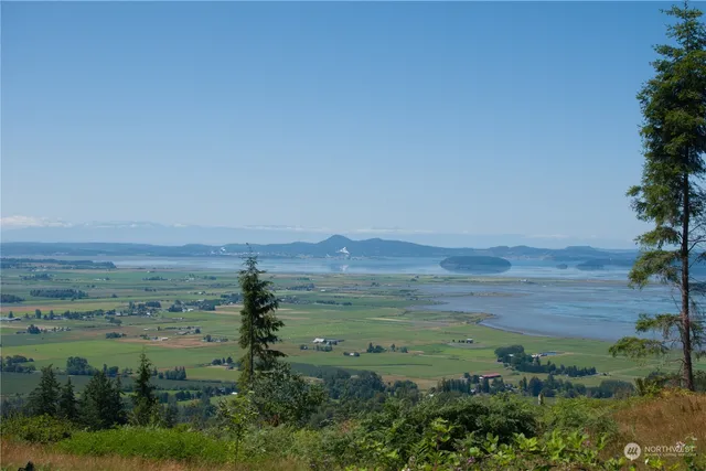 a view of a lake with a mountain