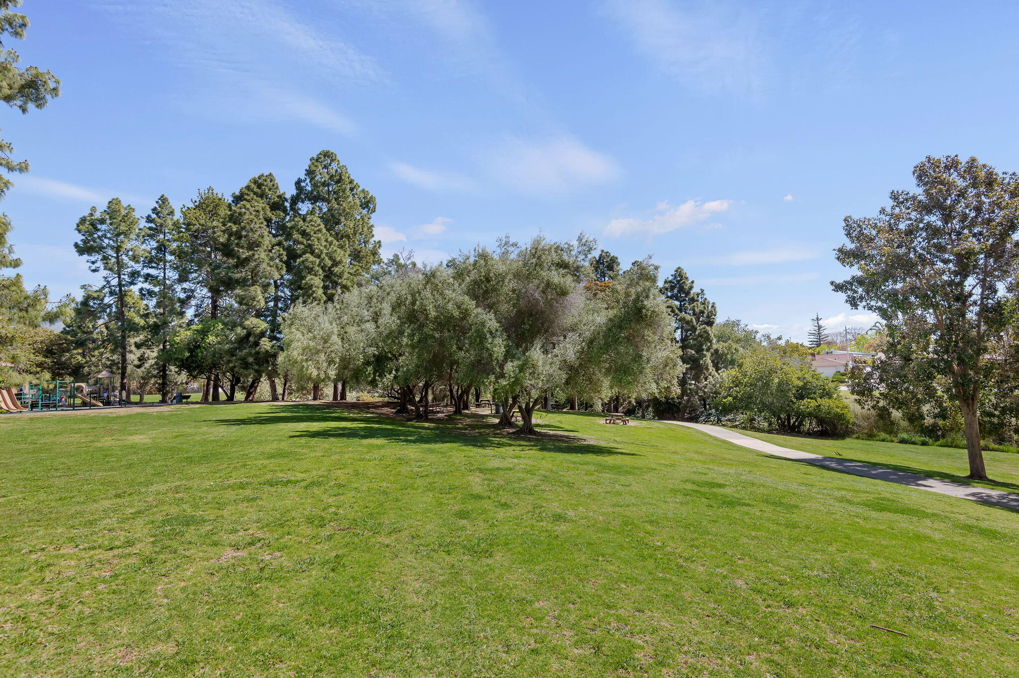 7397 Mirano Drive Goleta, CA 93117 - Photo 27 of 27 a backyard of a house with lots of green space and fog