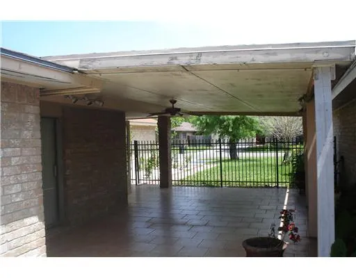 a view of a porch
