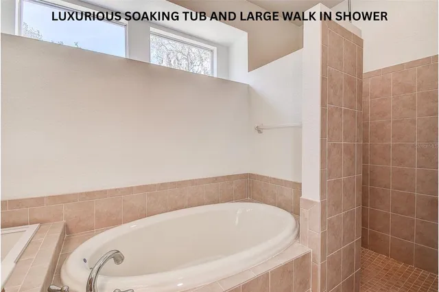 an empty room with windows and ceiling fan