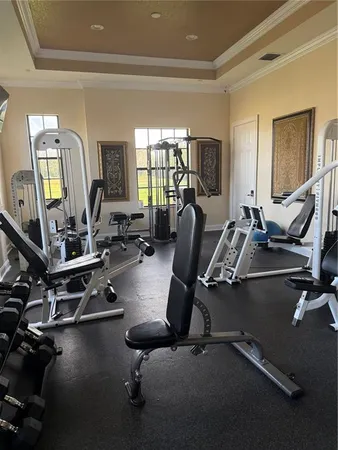 a view of a chairs and table in patio