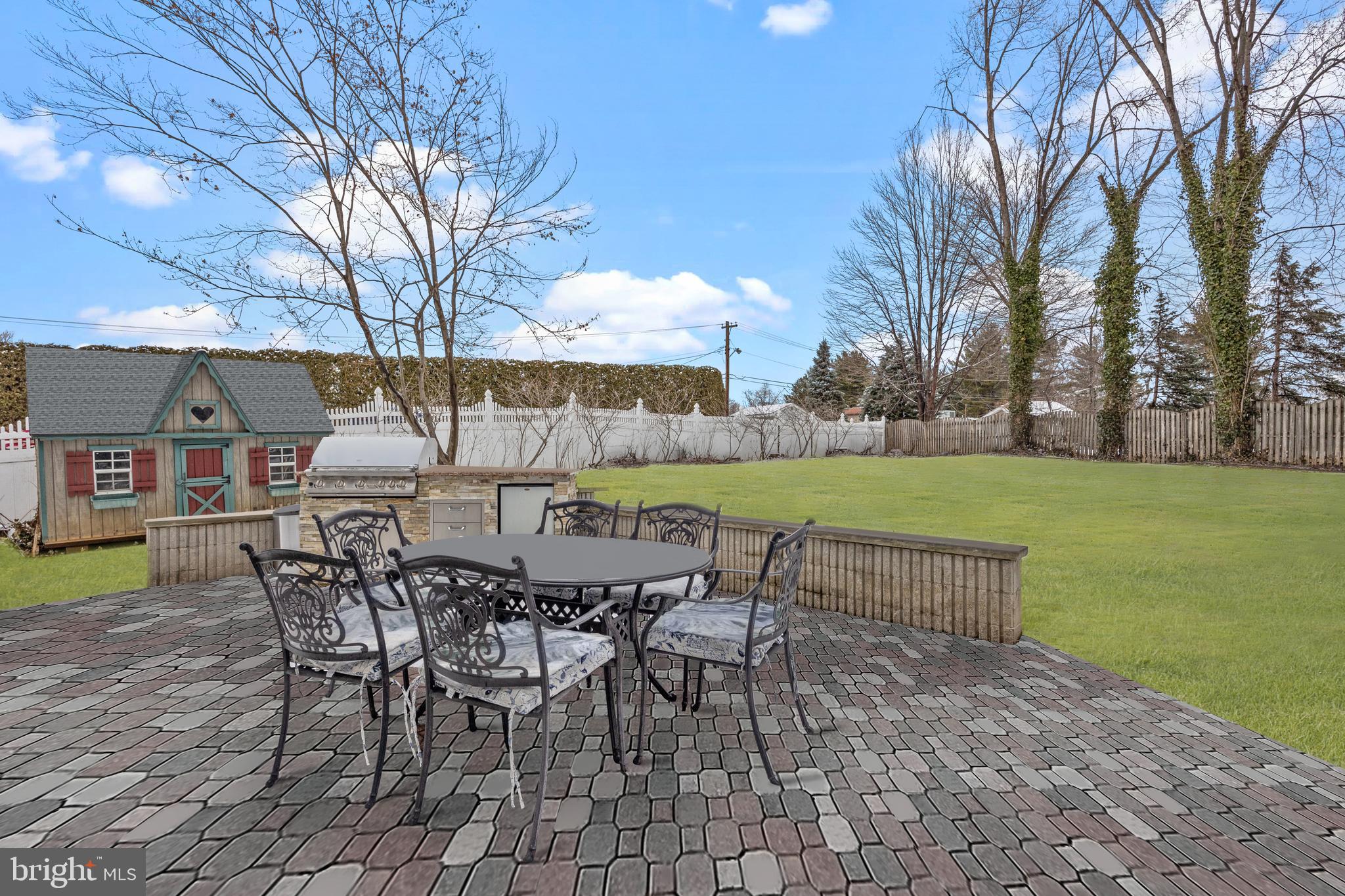 77 Makefield Road Yardley, PA 19067 - Photo 53 of 59 Patio & fenced in yard