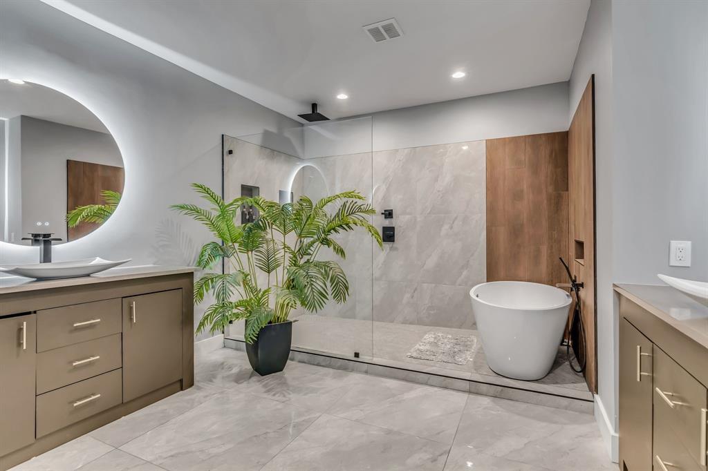 3449 West T Parr Road Grapevine, TX 76051 - Photo 20 of 32 a spacious bathroom with a potted plant and a sink