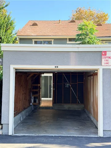 a view of a car garage