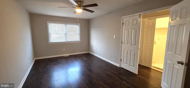 a view of small space with racks on the wall