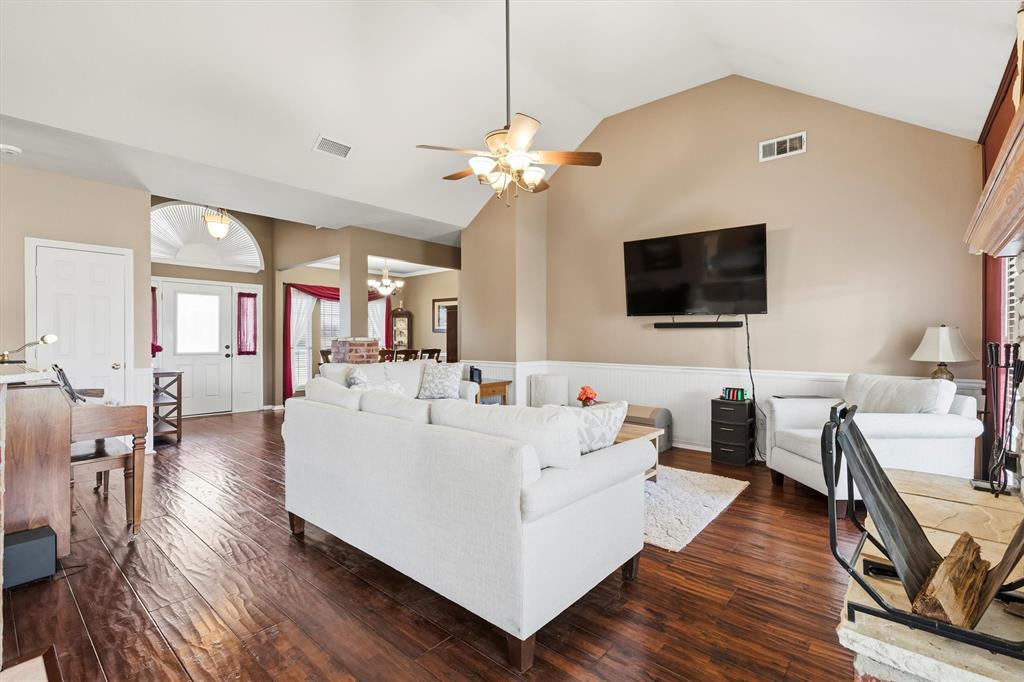 9920 County Road 540 Lavon, TX 75166 - Photo 5 of 32 a living room with furniture and a flat screen tv