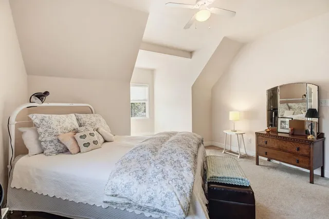 a view of a house with a small yard