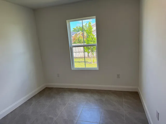 an empty room with a window