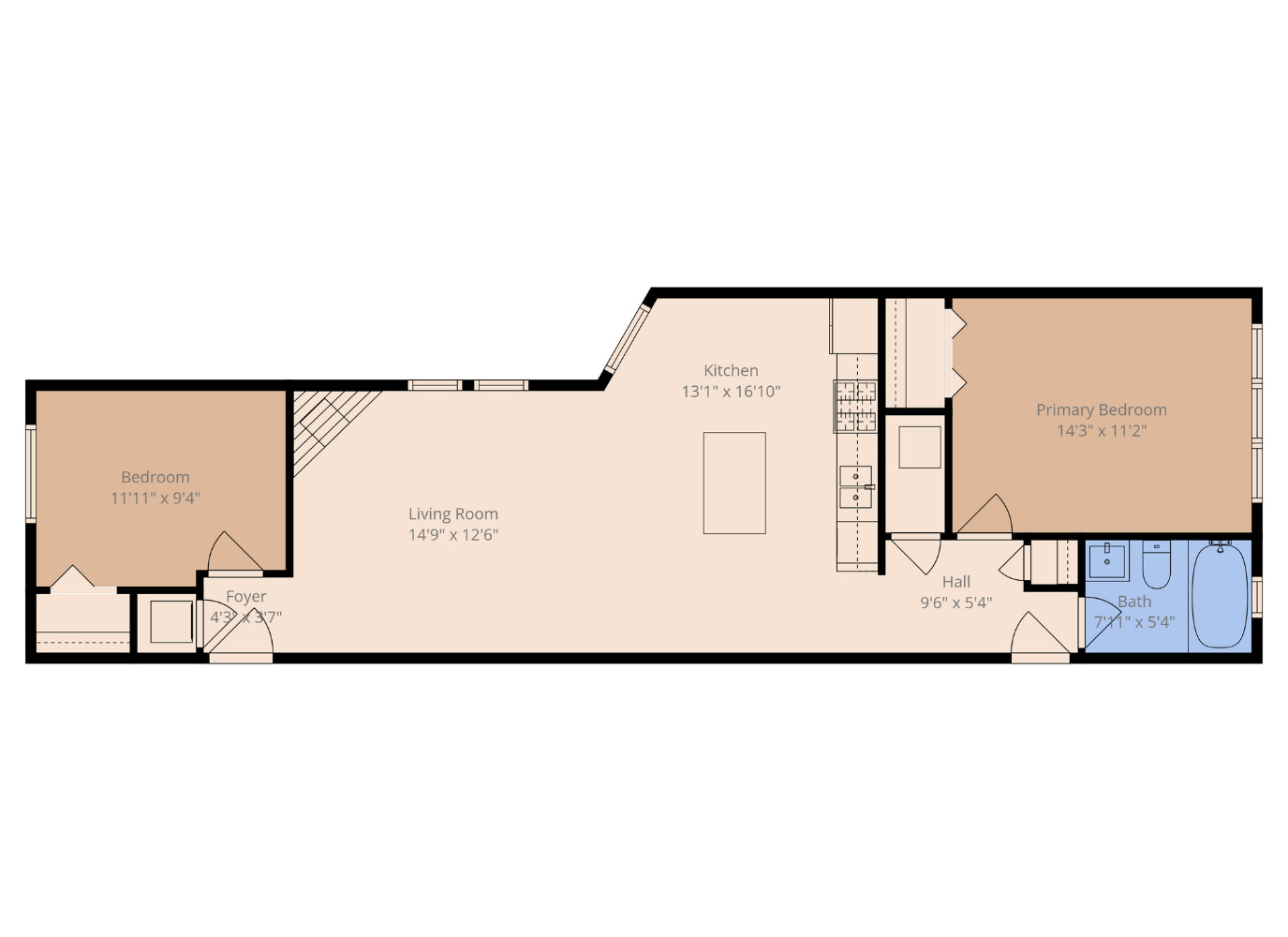 4022 North Monticello Avenue, Unit 3N Chicago, IL 60618 - Photo 21 of 21 a picture of a floor plan