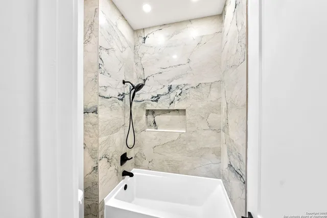 a view of a pathway of a building