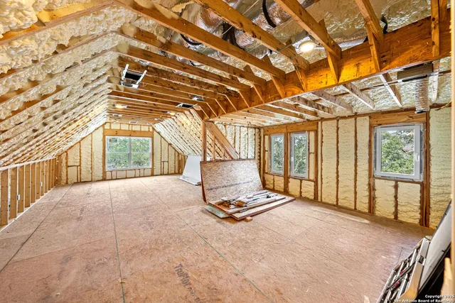 a view of a porch and garden