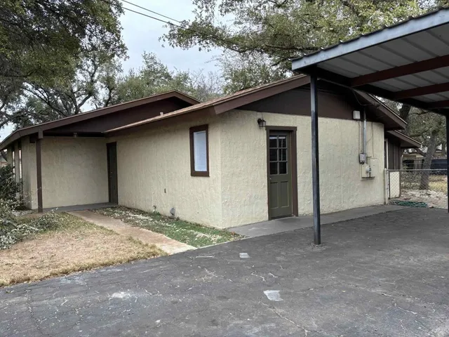 a backyard of a house