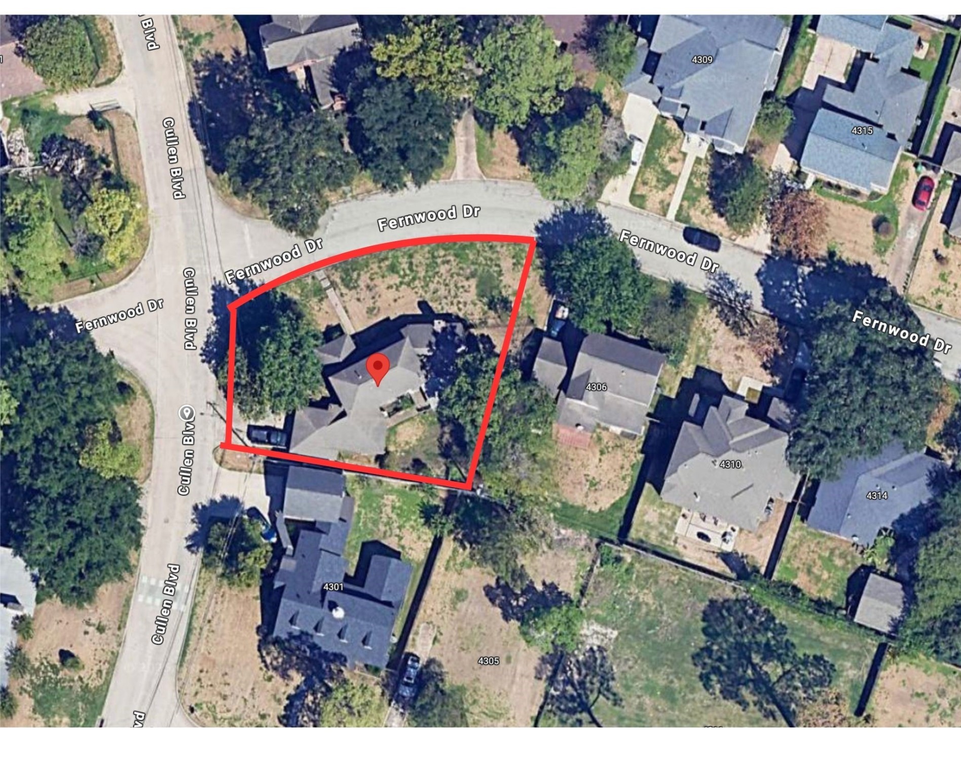 4302 Fernwood Drive Houston, TX 77021 - Photo 2 of 15 an aerial view of a houses with outdoor space