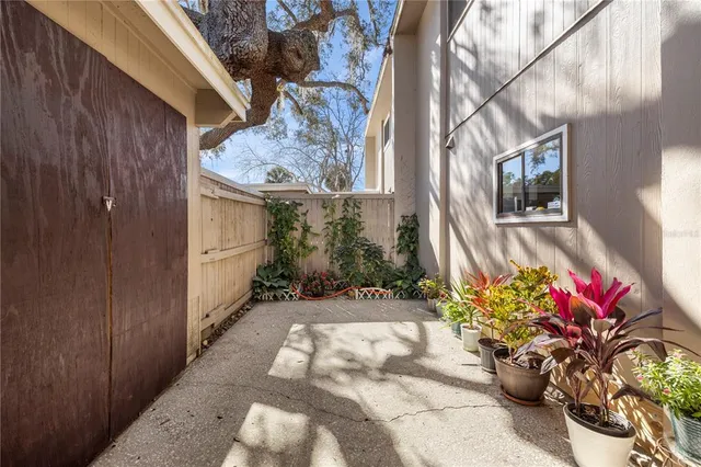 a view of outdoor space with seating space