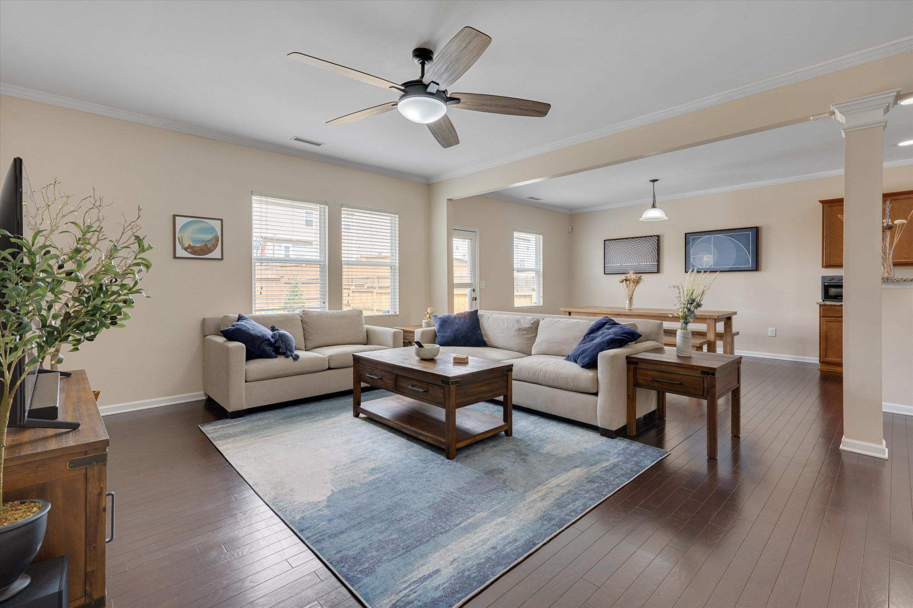 3717 Althorp Drive Raleigh, NC 27616 - Photo 9 of 23 a living room with furniture and a potted plant