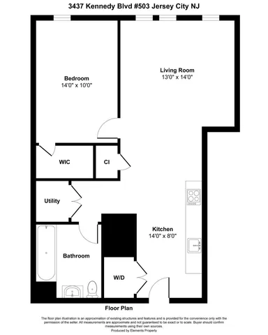 $2,900 | 3443 John F. Kennedy Boulevard, Unit 503, Jersey City, NJ 07307
