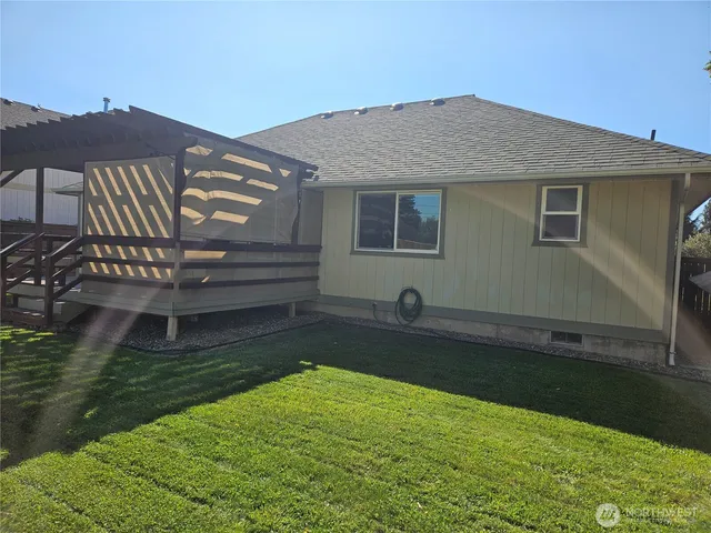 a view of a house with a patio