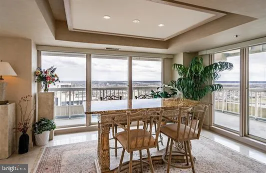 a view of a dining room and livingroom view
