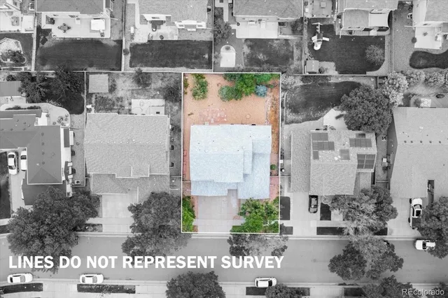 a aerial view of multiple house