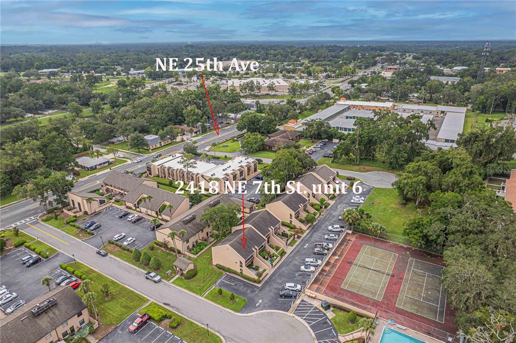 2418 Northeast 7th Street, Unit 6 Ocala, FL 34470 - Photo 31 of 39 an aerial view of multiple house