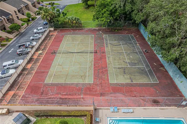 a view of a backyard