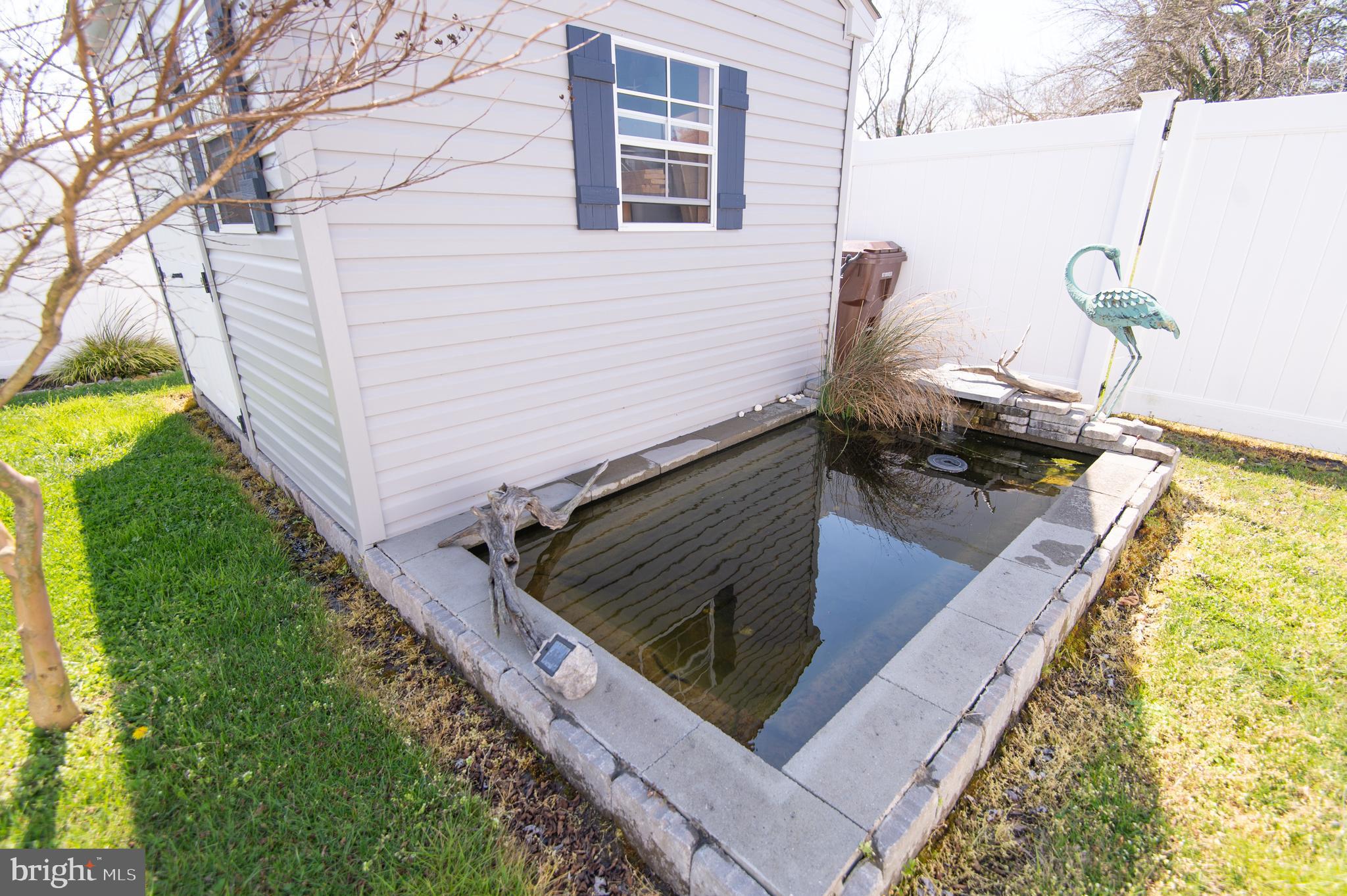 336 Appleby School Road Cambridge, MD 21613 - Photo 54 of 55 Fish Pond with Waterfall