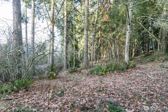 a view of a lake with a house